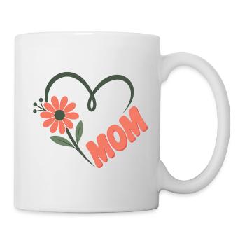 Mom Flowers Heart - Mug - white - Right