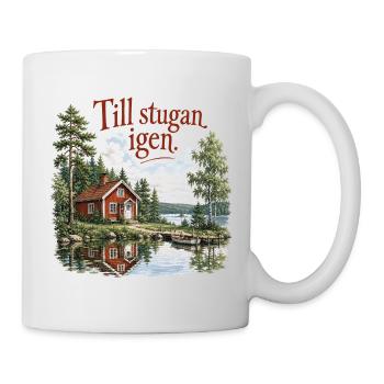 De Retour au Chalet Nostalgie Suédoise - Mug blanc - blanc - Droite