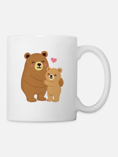 Câlin d’ours - Mug blanc - blanc