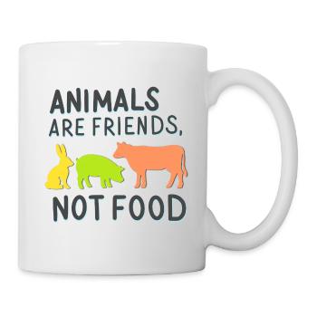 Animals are friends, not food - Mug - white - Right