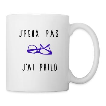J'peux Pas J'ai Philo Humour - Mug blanc - blanc - Droite