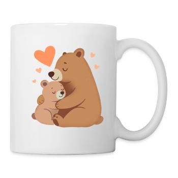 Maman Ours et Bébé Ours - Mug blanc - blanc - Droite