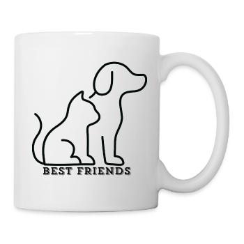 BEST FRIENDS – Cat & Dog Love - Mug - white - Right