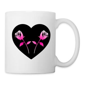 Rosen - Tasse - Weiß - Rechts