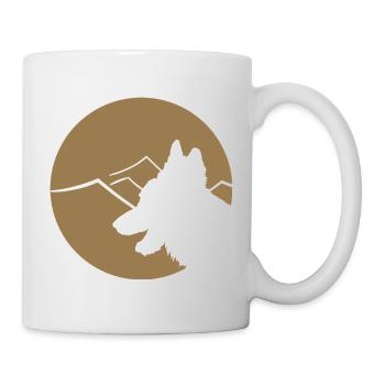Schäferhund Silhouette im Kreis - Tasse - Weiß - Rechts