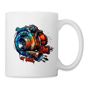 Turbo-Boost oder Bust - Tasse - Weiß - Rechts