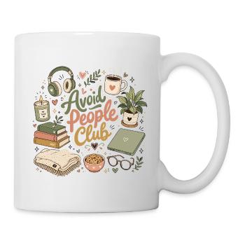 Introverted humor: Calm instead of people - Mug - white - Right