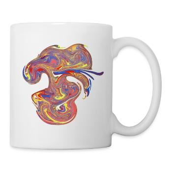 Psychedelische Marmor-Wirbel - Tasse - Weiß - Rechts