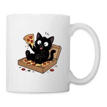 Pizza au chat : Héros du snack moelleux - Mug blanc - blanc - Droite