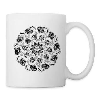 Shell Mandala black and white - Mug - white - Right