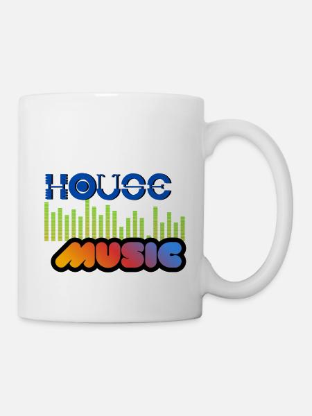 House-Musik - Tasse - Weiß