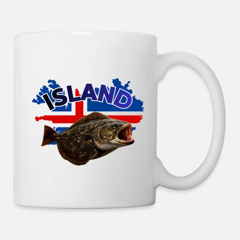 Halibut Fishing Iceland - Mug - white
