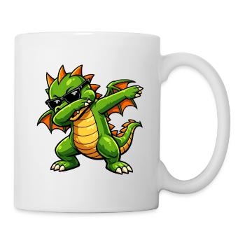 Mignon Dragon Dab - Mug blanc - blanc - Droite