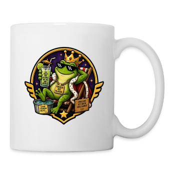 Königlicher Frosch mit Klasse - Tasse - Weiß - Rechts