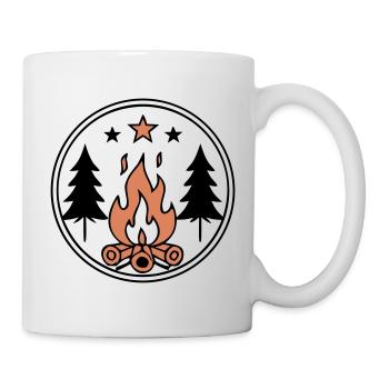 Blason du camp de Campfire Forest - Mug blanc - blanc - Droite