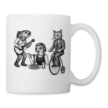Whimsical Animal Trio Parade - Mug - white - Right