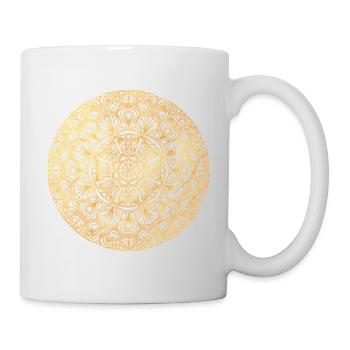 Art Nouveau Mandala - gold - Mug - white - Right
