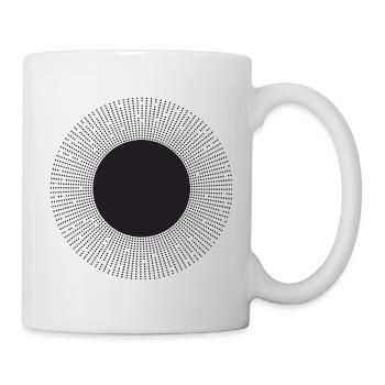 Radialer Punkt-Sonnenstrahl - Tasse - Weiß - Rechts