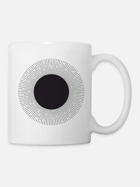 Radialer Punkt-Sonnenstrahl - Tasse - Weiß