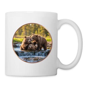 T-Shirt Design "Playing Bear Cub" - Mug - white - Right
