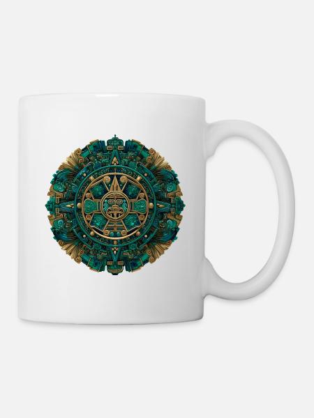 Azteken Sonnengott Mystisch - Tasse - Weiß