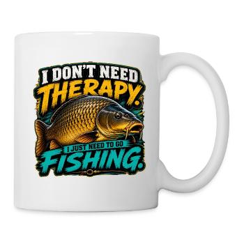 Common Carp Fishing Funny Angler - Mug - white - Right