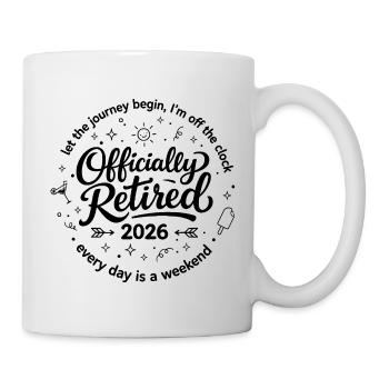 Officiellement retraité en 2026 – Enfin le week-end D - Mug blanc - blanc - Droite