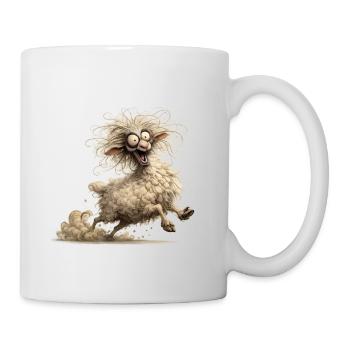 Verrücktes Schaf - Tasse - Weiß - Rechts