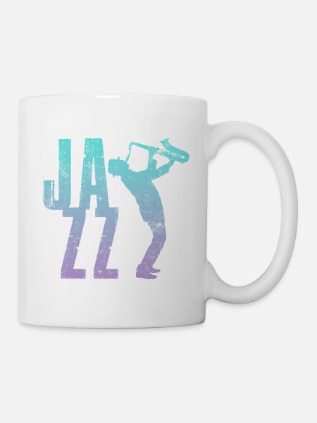 Jazz Saxo - Tasse - Weiß