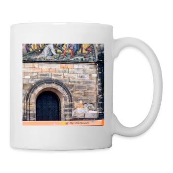 Bremer Anti Gewalt Bank unter Jesus Kreuzigung - Tasse - Weiß - Rechts