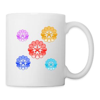 Fleur - Mug blanc - blanc - Droite