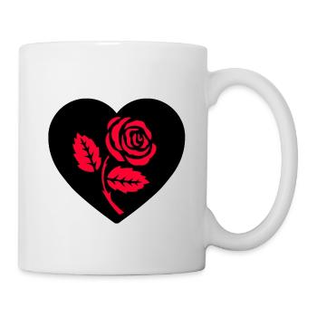 Rosen - Tasse - Weiß - Rechts