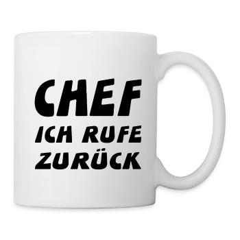 Chef - Tasse - Weiß - Rechts