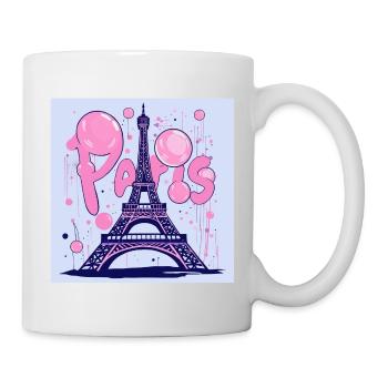 Paris Graffiti at the Eiffel Tower - Flying Gum - Mug - white - Right