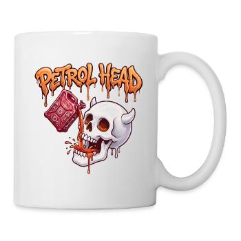 Petrolkopf-Schädel - Tasse - Weiß - Rechts