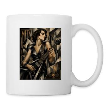 Style déco gothique de guitare héroïne - Mug blanc - blanc - Droite