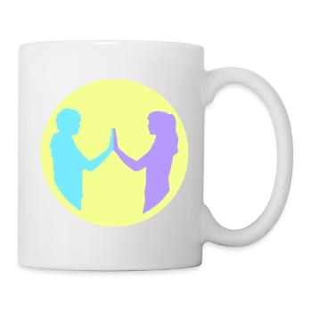 Menschen Gruppe Silhouette Freunde Team Zusammen - Tasse - Weiß - Rechts