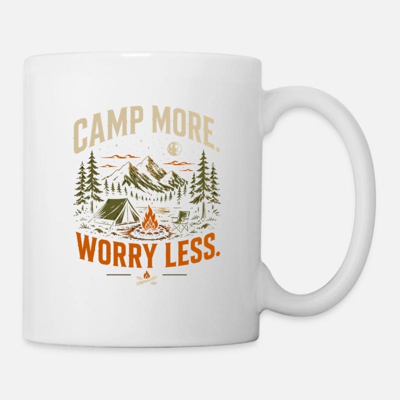 Camper plus, moins de soucis - Mug blanc - blanc
