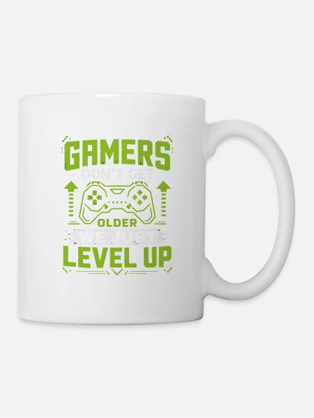 Gamer Saying Level Up Neon - Mug - white
