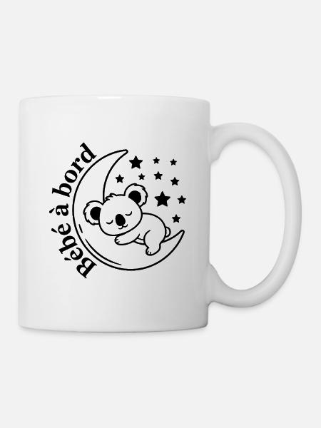 Baby-Koala-Autoaufkleber an Bord - Tasse - Weiß