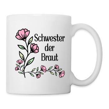 Schwester der Braut - Tasse - Weiß - Rechts