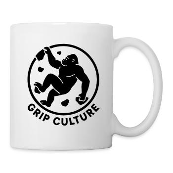 Grip Culture Gorilla: Minimalist Boulder Logo - Mug - white - Right