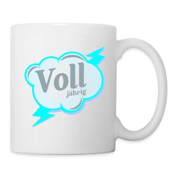 Volljährigkeit - 18. Geburtstag - Tasse - Weiß - Rechts