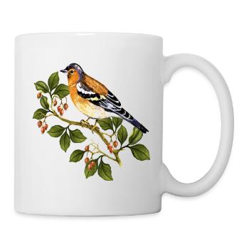 Bunter Vogel - Tasse - Weiß - Rechts