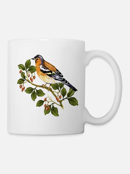 Bunter Vogel - Tasse - Weiß