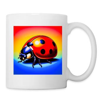 Marienkäfer - Tasse - Weiß - Rechts