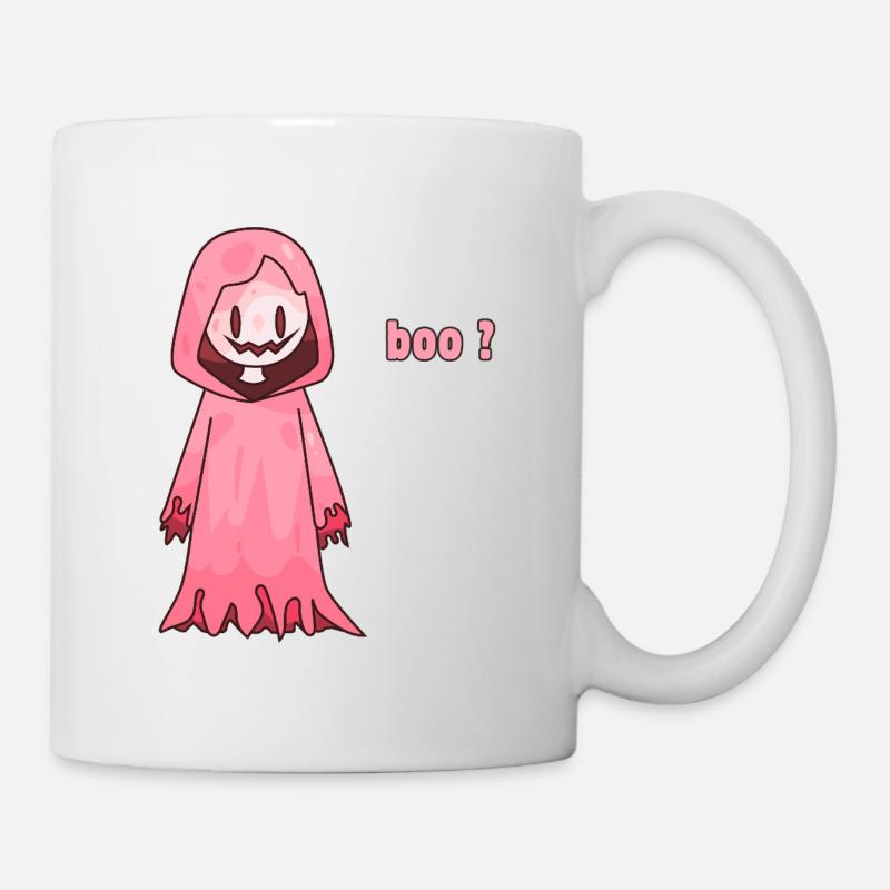 Süßer pinker Halloween-Geist sagt Buh? - Tasse - Weiß