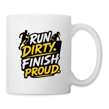 Run Dirty Finish Proud OCR Runner Design - Tasse - Weiß - Rechts
