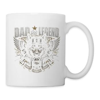 Father Legend Biker Wolves - Father's Day - Mug - white - Right