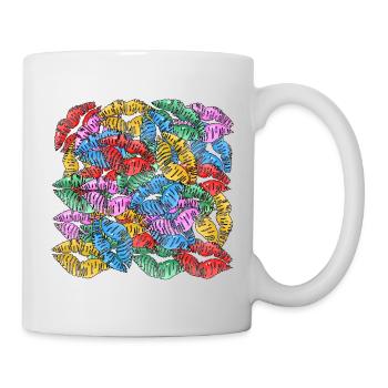 Menge Küsse - Tasse - Weiß - Rechts